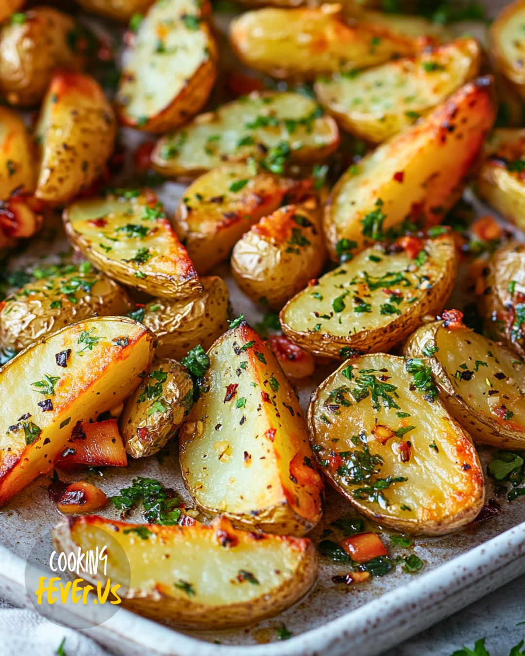 Air Fried Garlic & Herb Potato Wedges Recipe