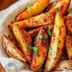 Air Fryer Spicy Extra Crispy Potato Wedges Recipe