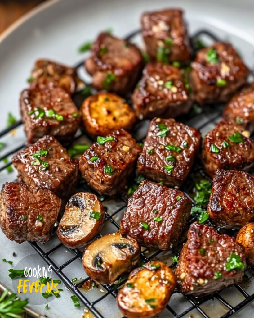 Air Fryer Steak Bites & Mushrooms (2)