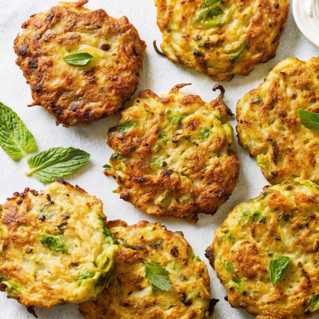 Making an Air-Fryer Zucchini Fritters