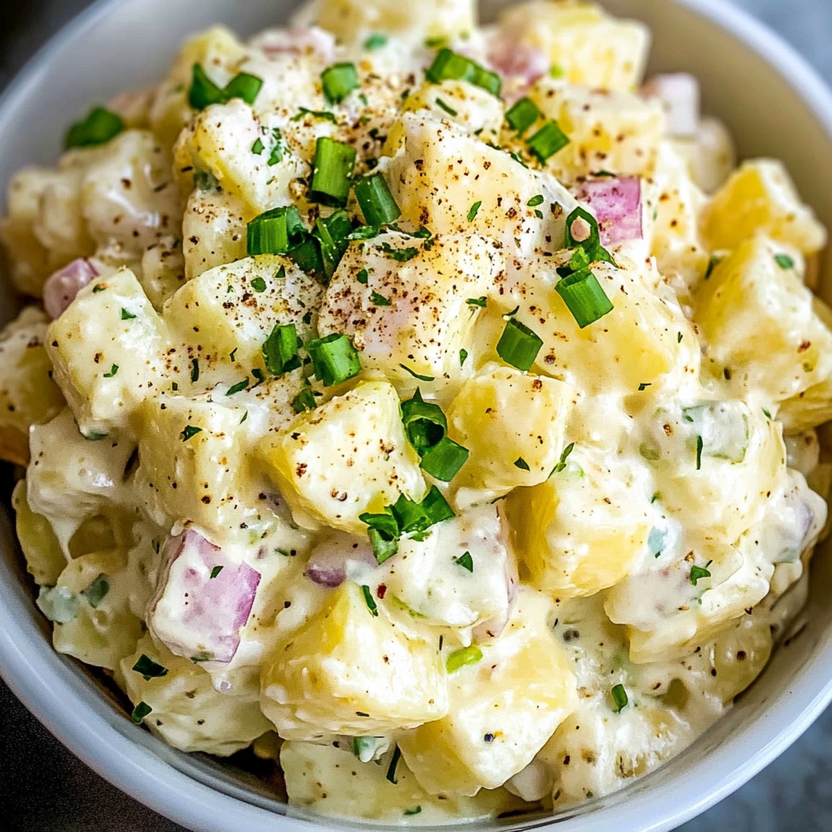 Making American Potato Salad