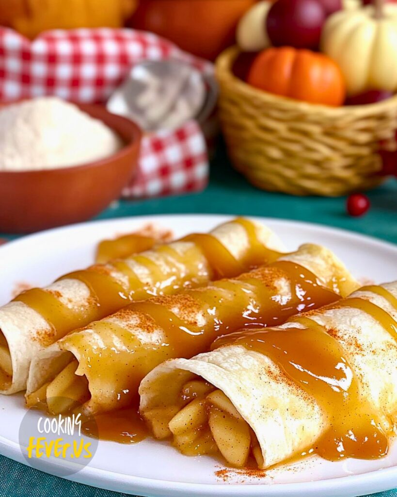 making Apple Pie Enchiladas