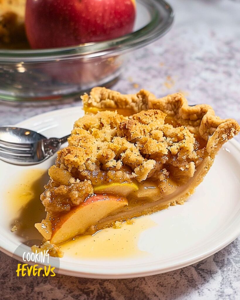 Apple Pie With Crumb Topping Slice