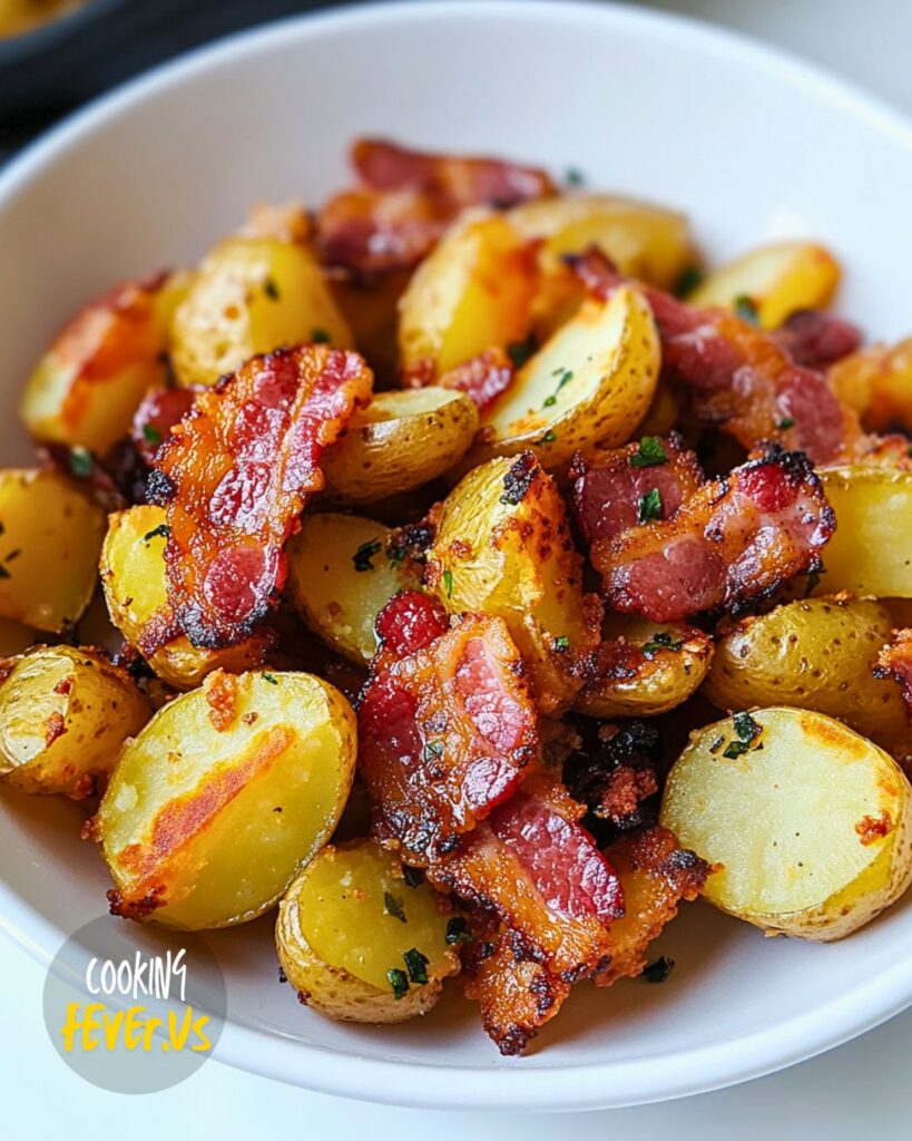 Serving Bacon Fried Potatoes Skillet