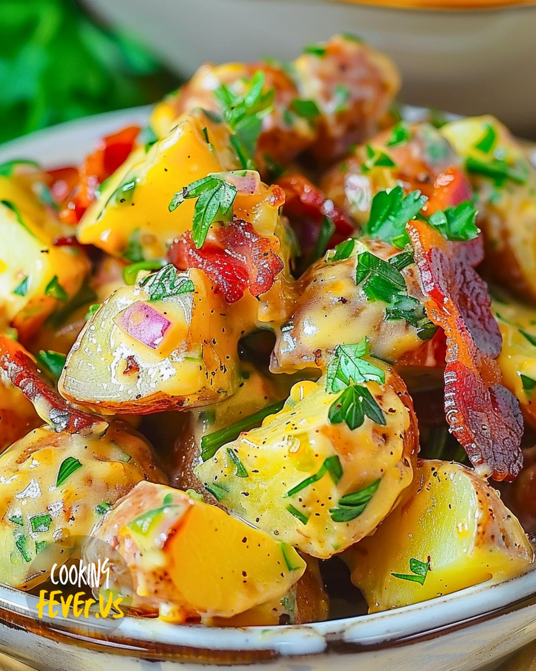 Bacon Potato Salad with Sweet Mustard Dressing Recipe