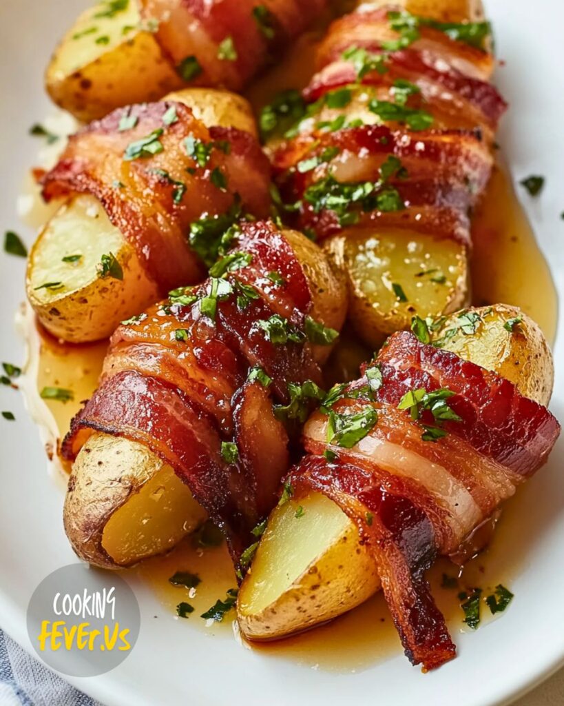 Bacon-Wrapped Potatoes With Honey Sauce Recipe