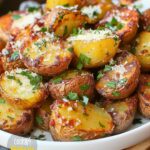 Baked Crispy Parmesan Smashed Potatoes Recipe