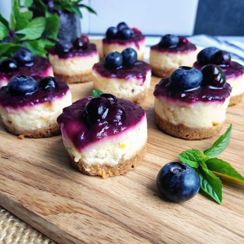 how to make Baked Mini Black Plum Cheesecakes