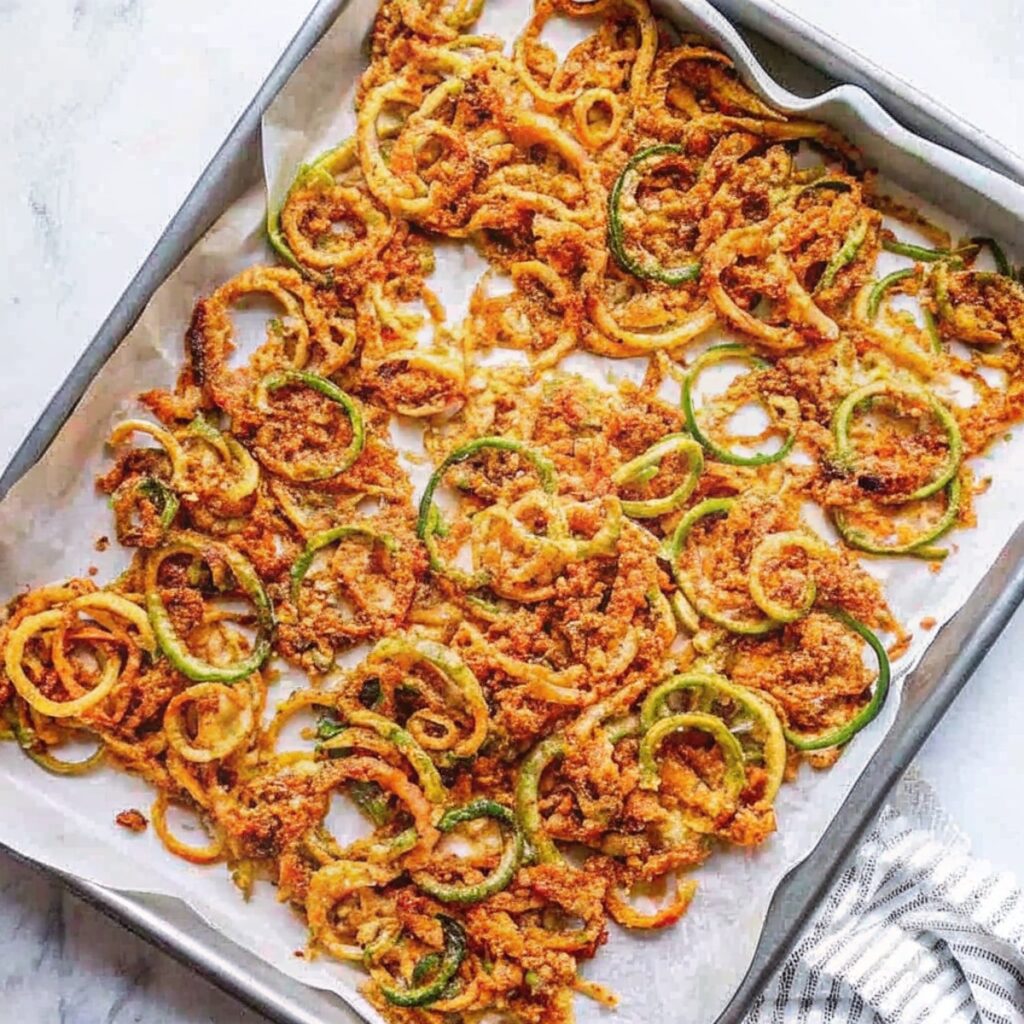 Preparing Baked Zucchini Curly Fries