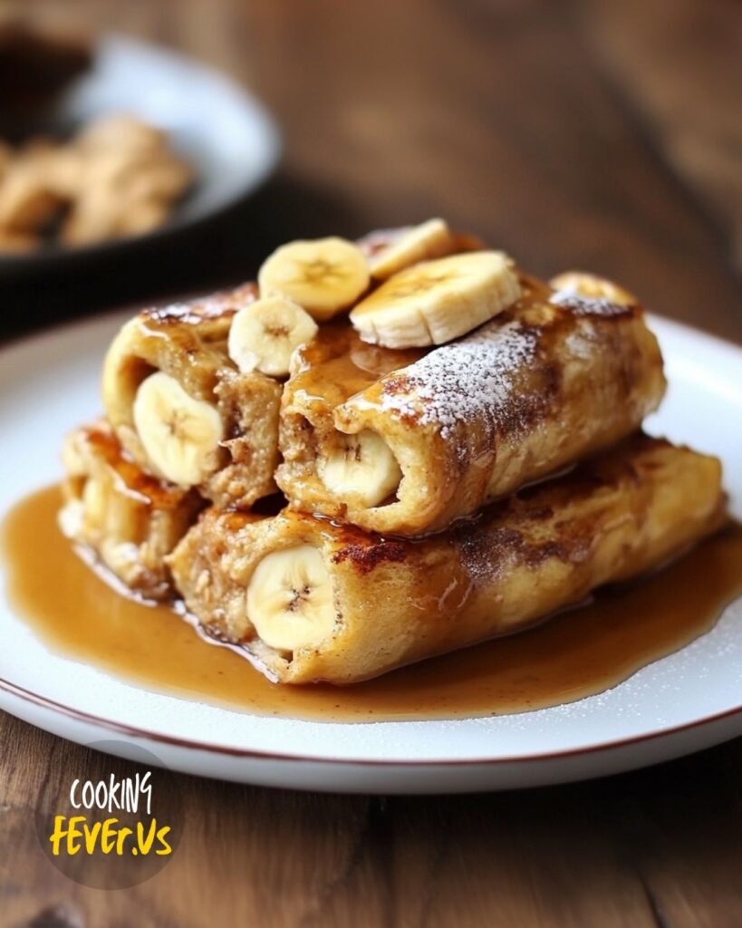 Banana Peanut Butter French Toast Roll-Up RECIPE