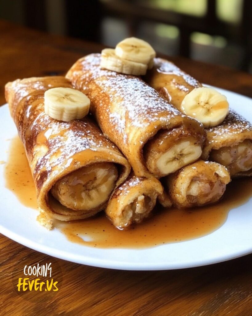 how to make Banana Peanut Butter French Toast Roll-Up