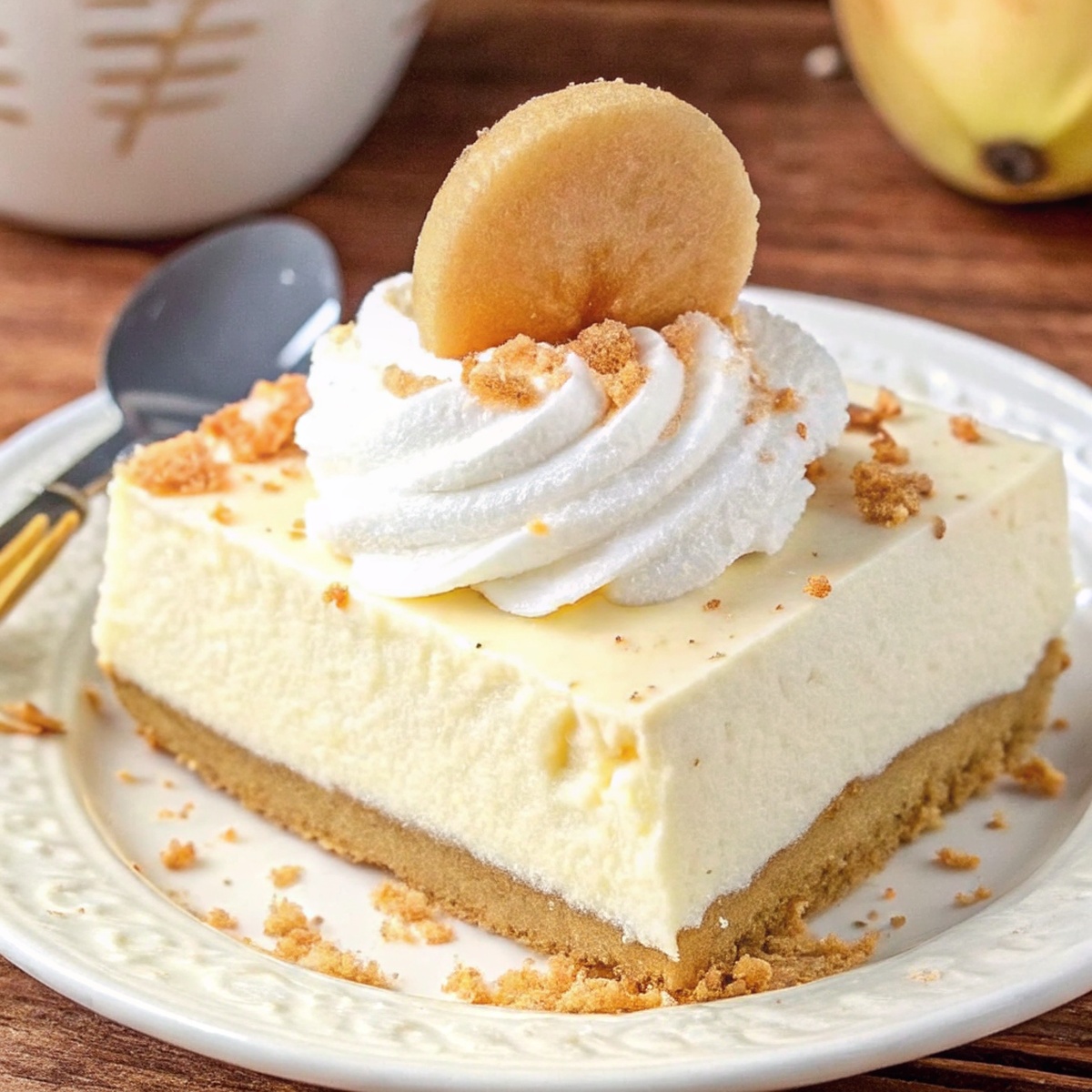 Banana Pudding Cheesecake Bars Dessert