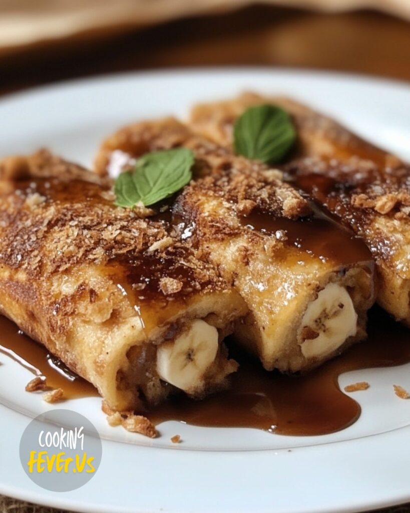 making Banoffee French Toast Roll-Ups