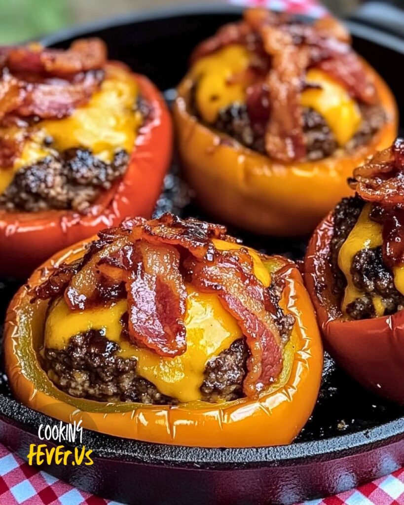 Bbq Bacon Cheeseburger Stuffed Peppers Recipe