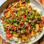 Beef And Pepper Rice Bowl Recipe