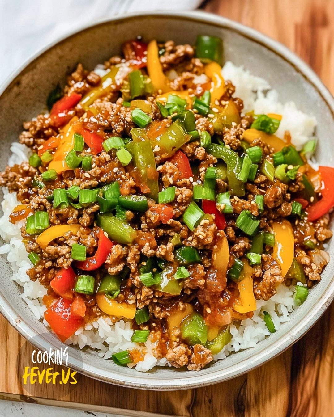 Beef And Pepper Rice Bowl Recipe