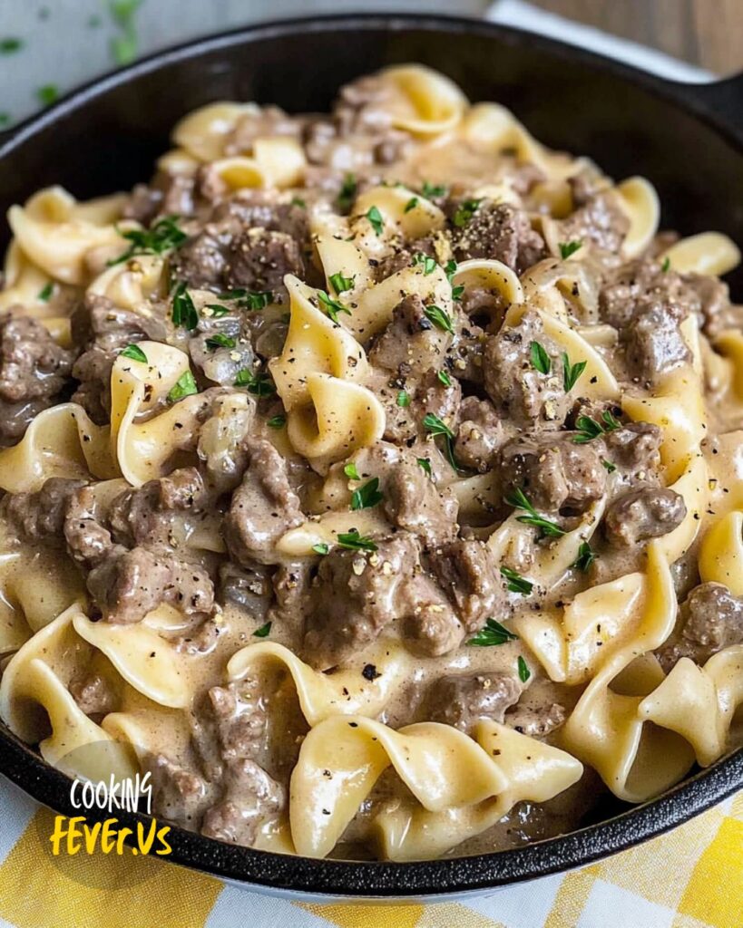 Making Beef Stroganoff