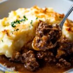 Beef Stroganoff Cottage Pie with Crispy Parmesan