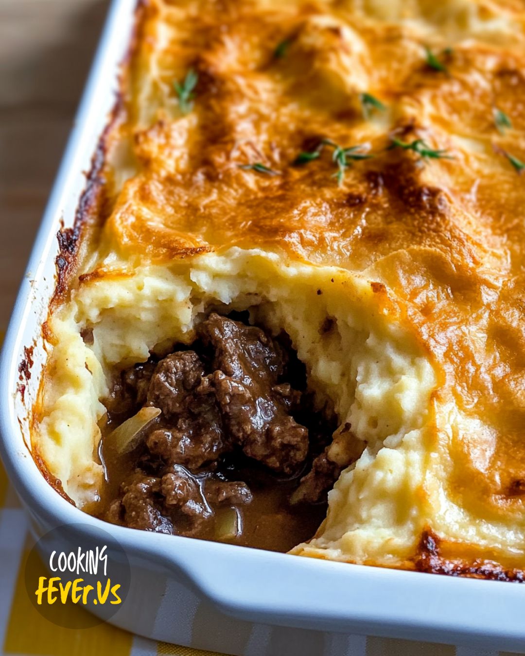 Beef Stroganoff Cottage Pie with Crispy Parmesan