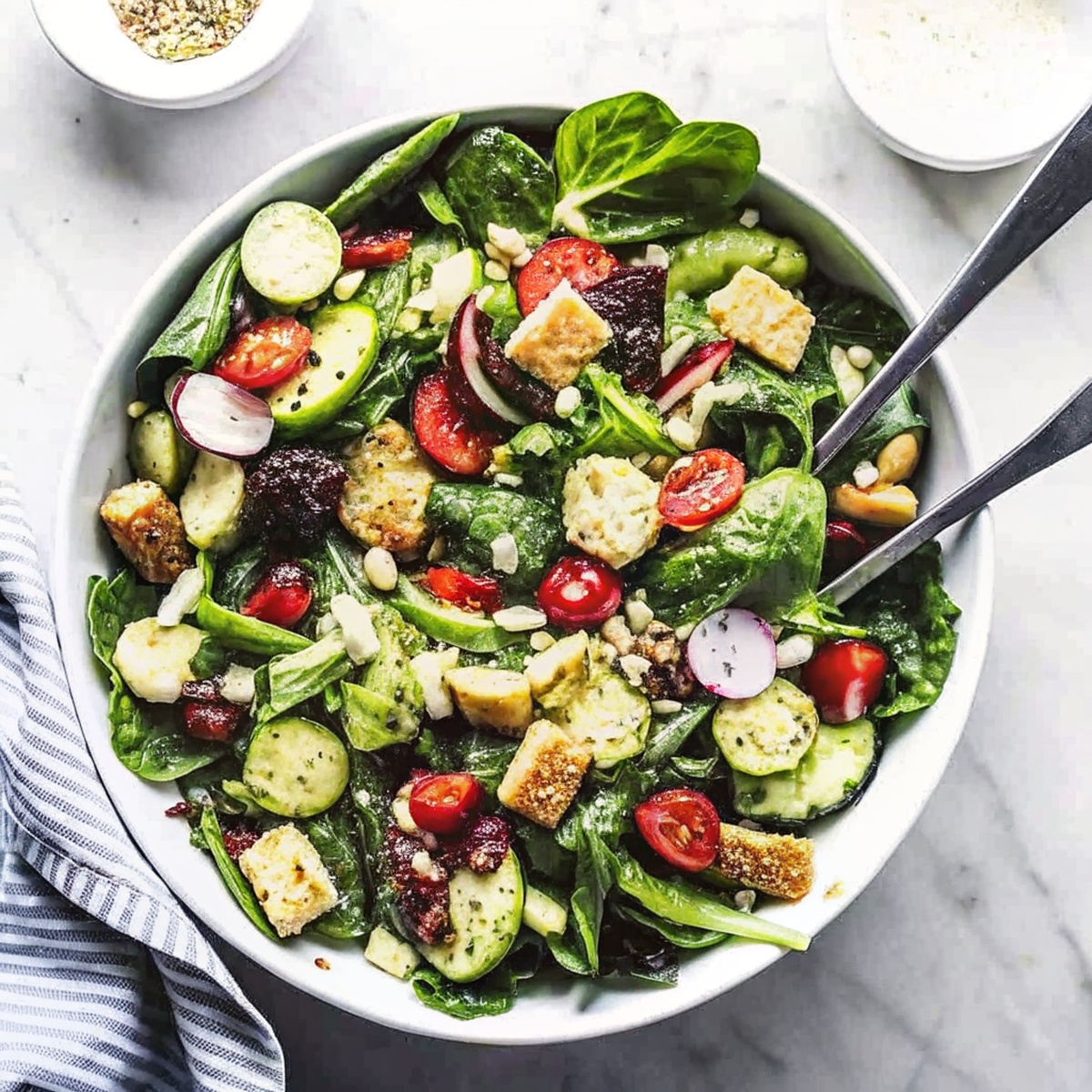 Making an Italian Green Salad
