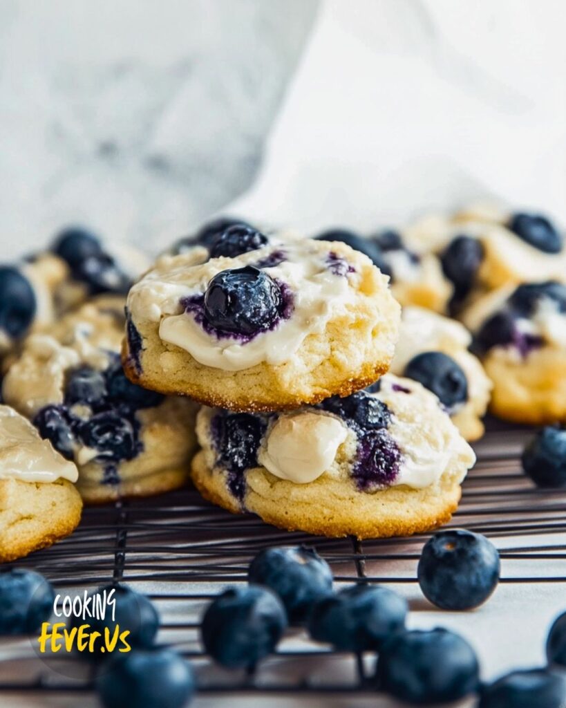 Making Blueberry Cheesecake Cookies