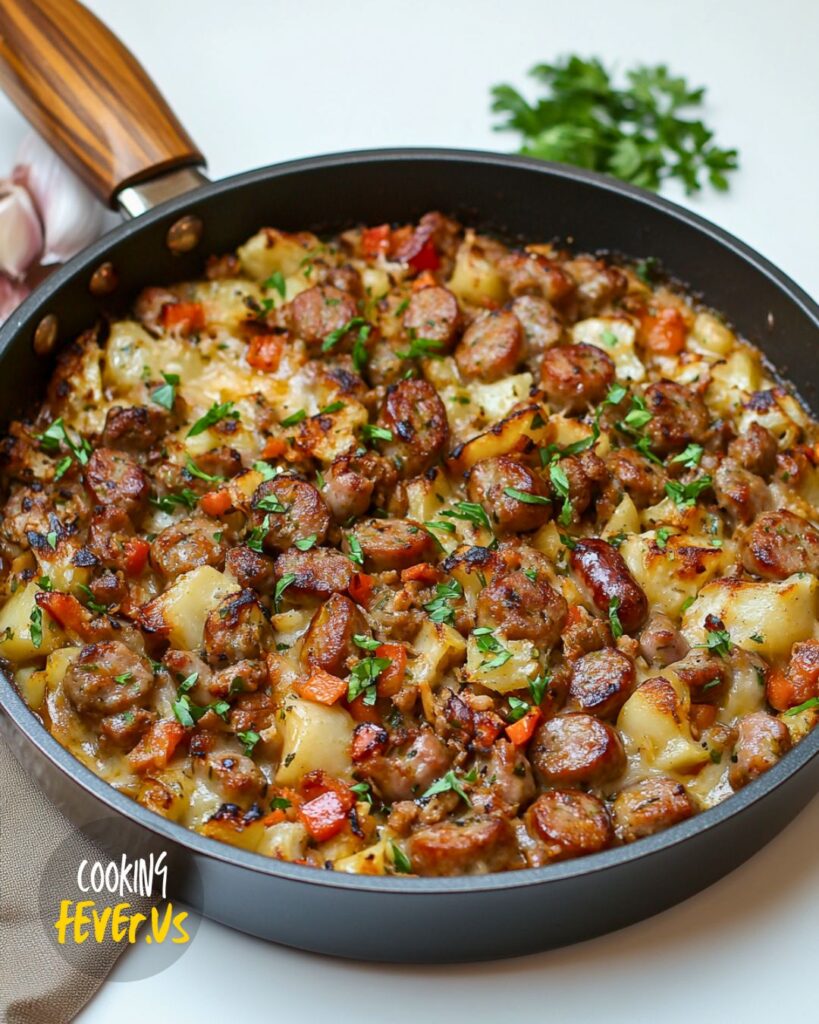 Making Bratwurst Casserole