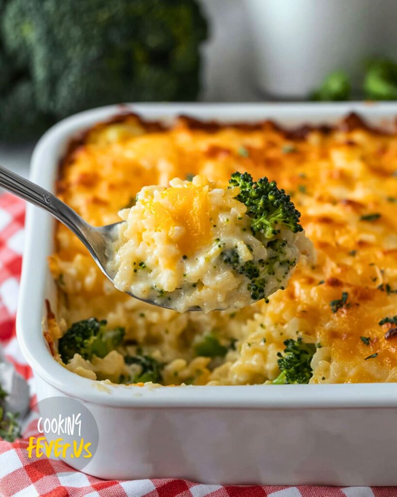 Broccoli Cheddar Rice Casserole Recipe