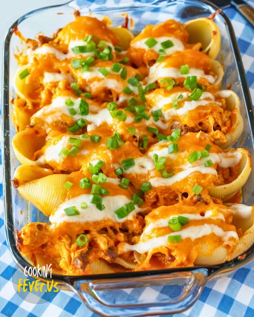 Baking Buffalo Chicken Cheesesteak Stuffed Shells