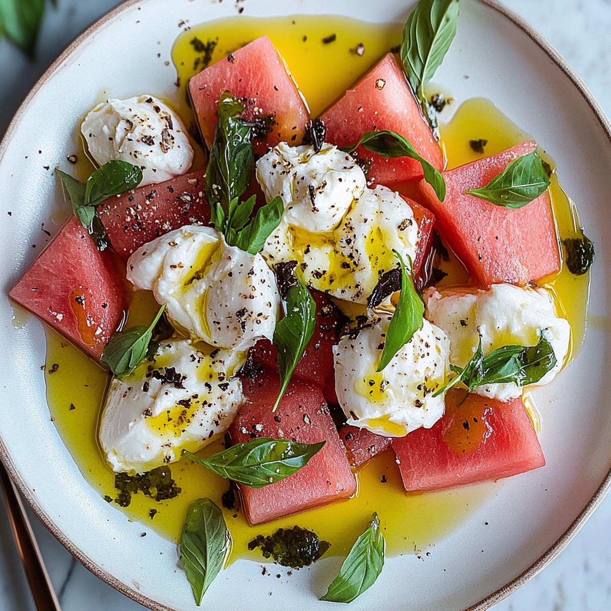 Burrata Watermelon Salad Recipe