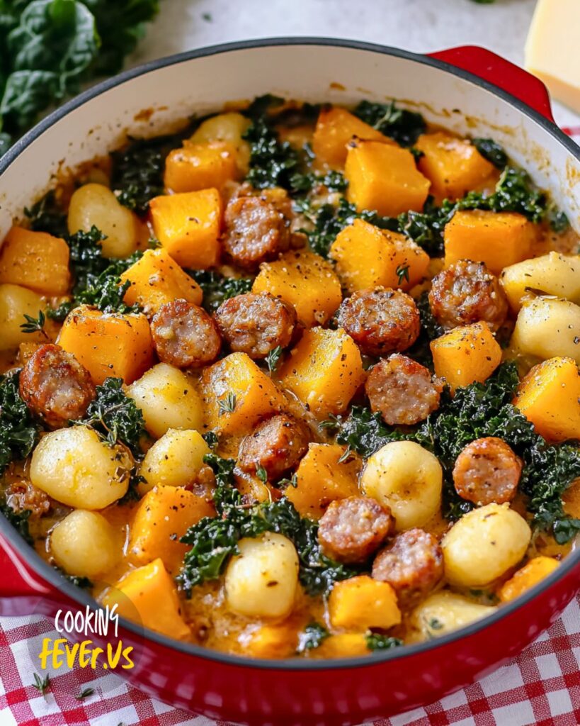 Butternut Squash, Sausage, and Kale Gnocchi Recipe