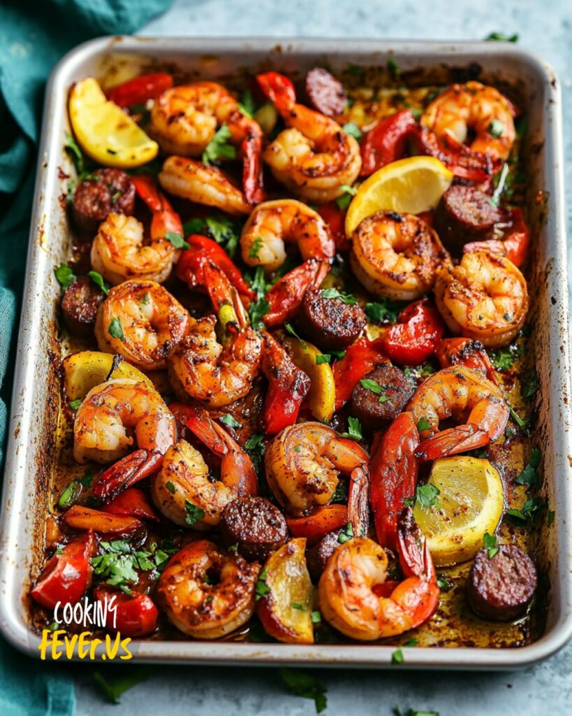 Making Cajun Shrimp and Sausage Sheet Pan