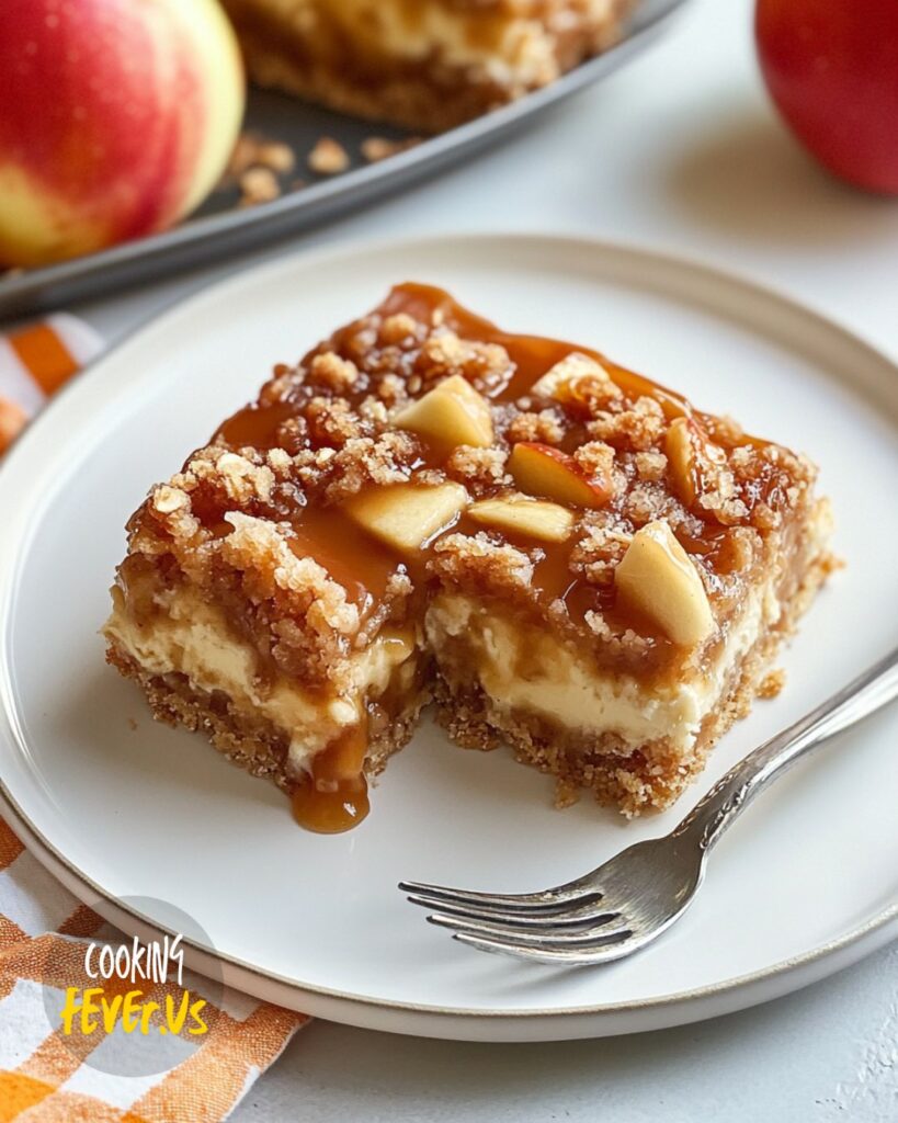 serving Caramel Apple Bars