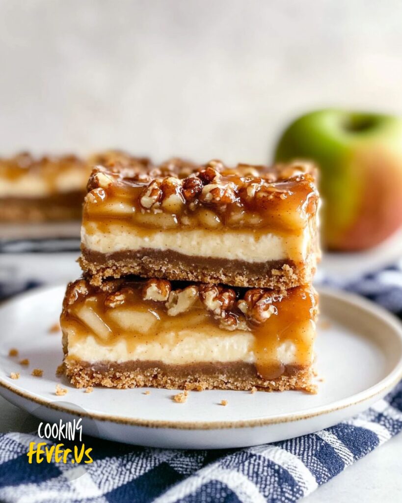 Making Caramel Apple Cheesecake Bars