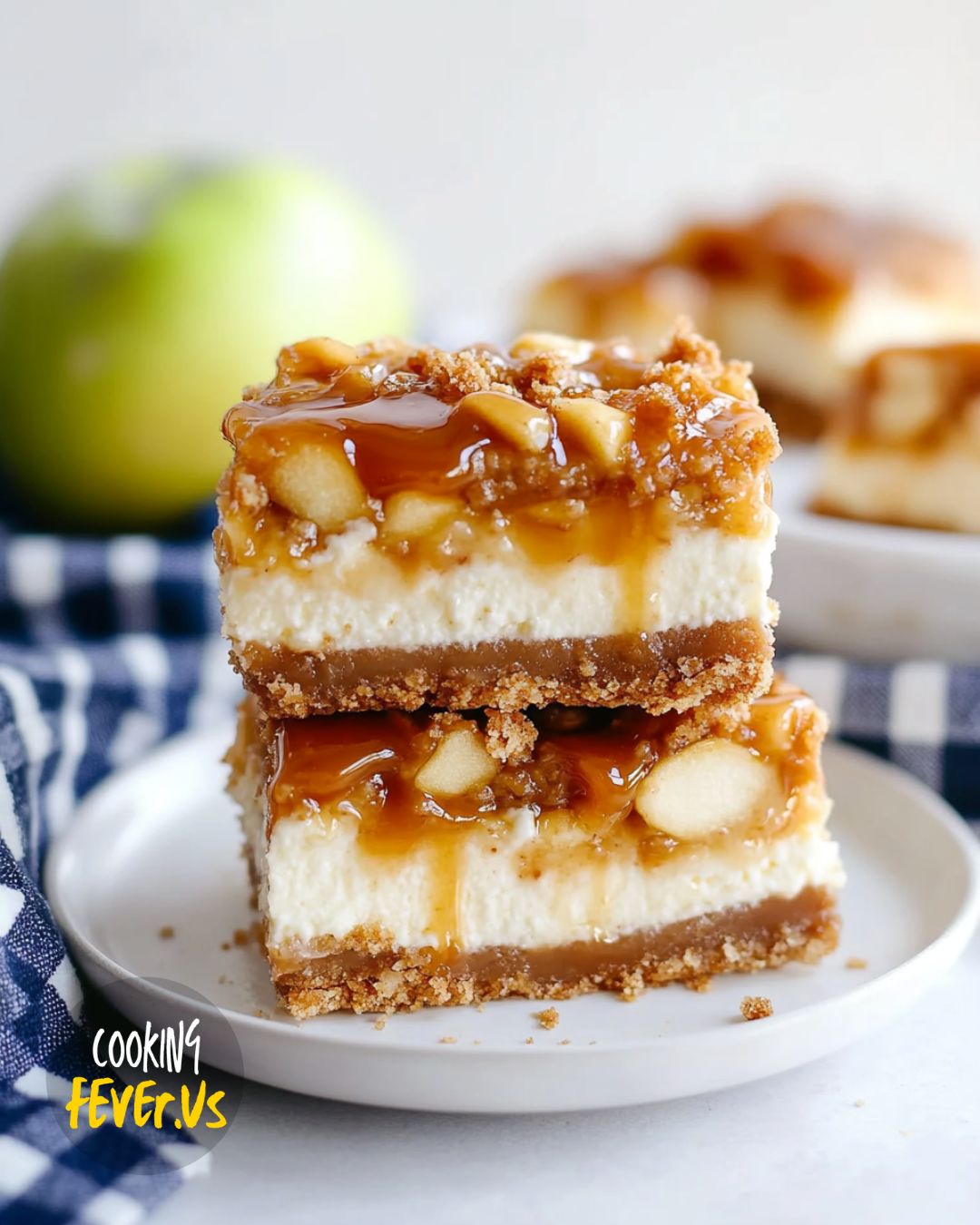 Caramel Apple Cheesecake Bars Recipe