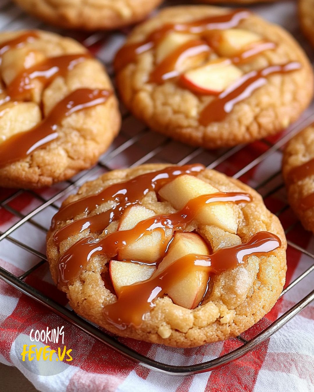 Making Caramel Apple Cookies