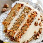 Carrot Cake with Cream Cheese Frosting Slice