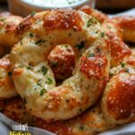 Cheese-Stuffed Garlic Parmesan Pretzels Recipe Making