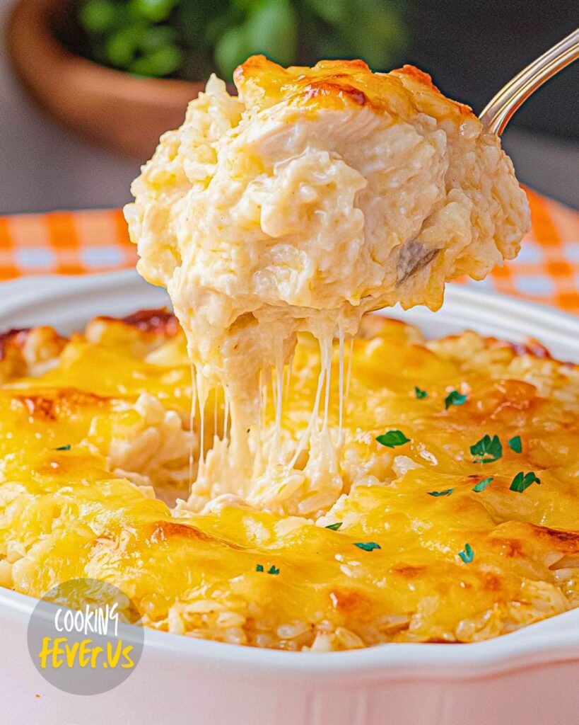 Cheesy Angel Chicken And Rice Casserole Recipe