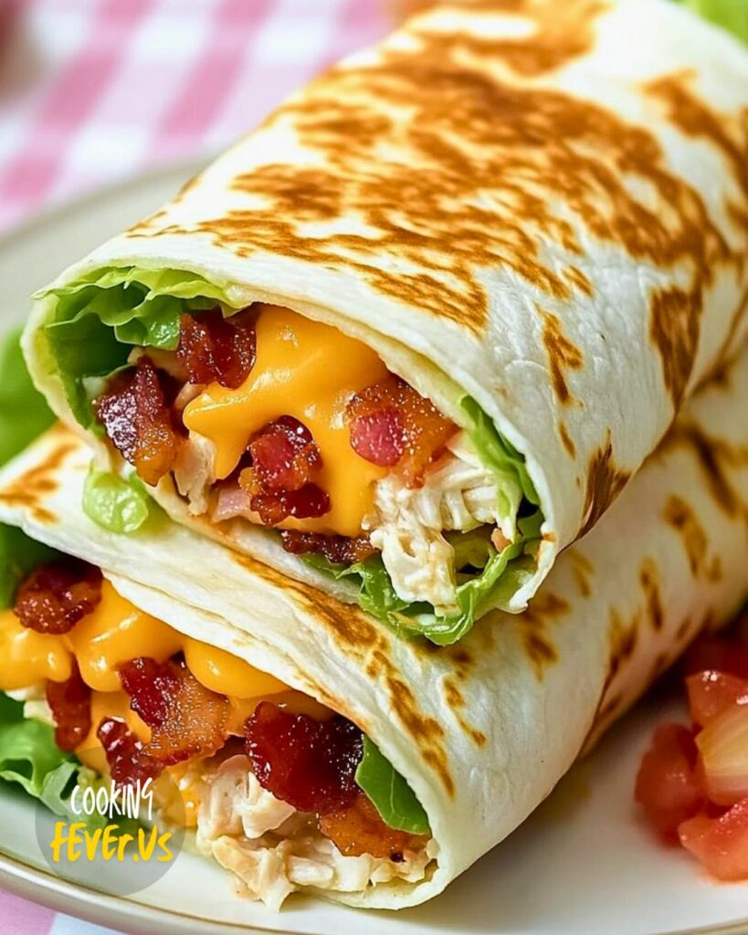 Serving Cheesy Bacon Ranch Wraps