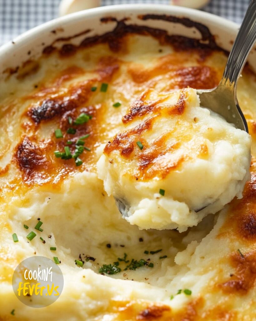 Cheesy Baked Mashed Potatoes Recipe