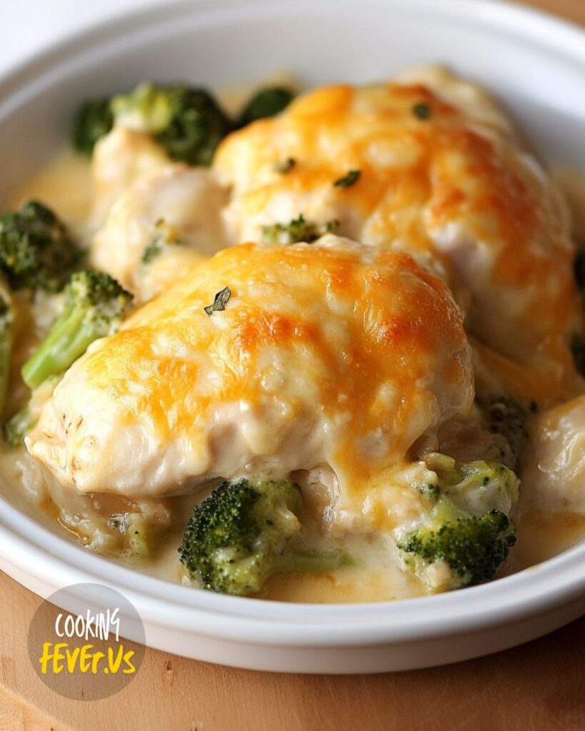 Cheesy Chicken Broccoli Bake Making