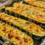 Cheesy Garlic Zucchini Steaks Recipe