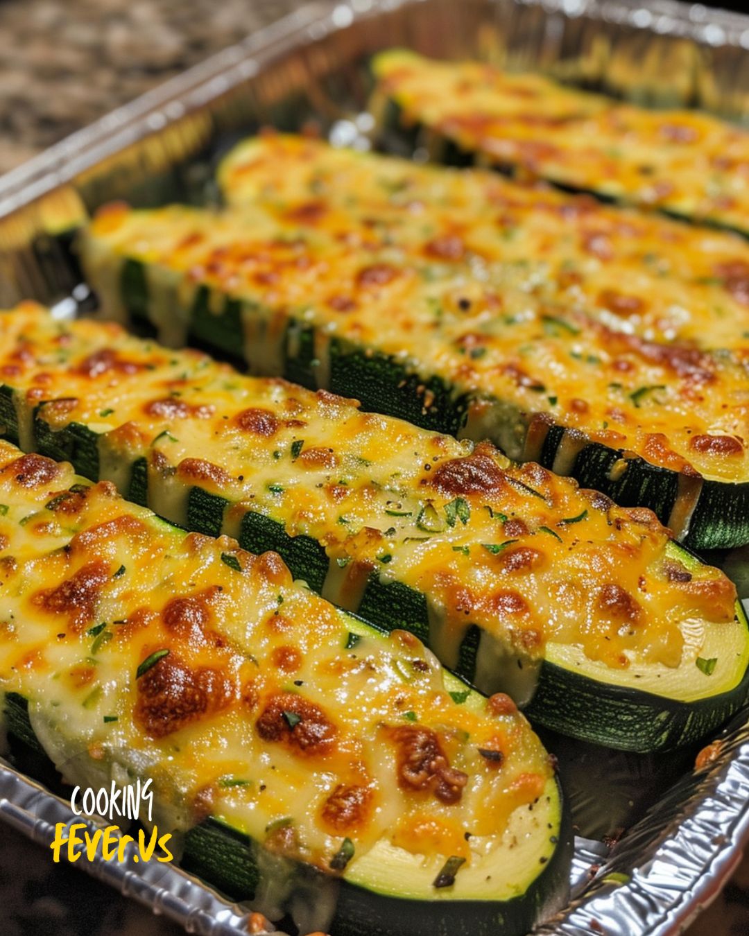 Cheesy Garlic Zucchini Steaks Recipe