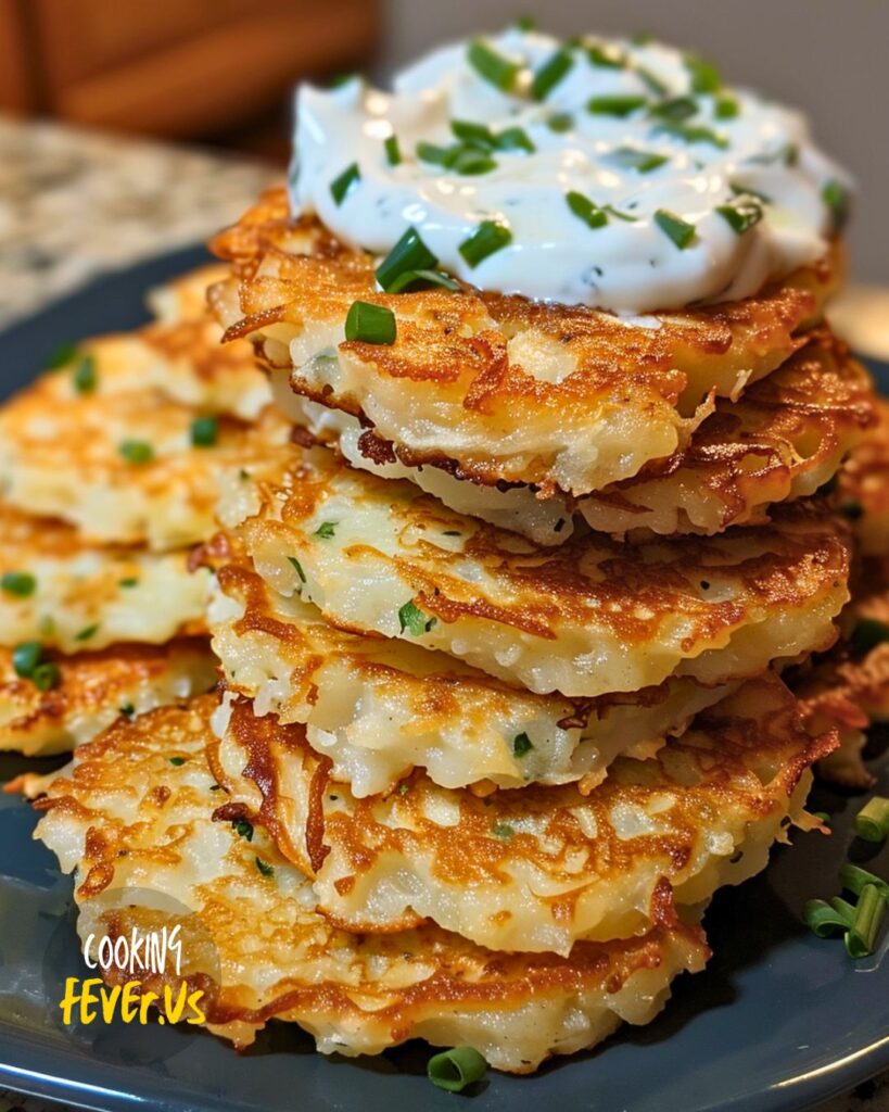 Cheesy Mashed Potato Pancakes Recipe