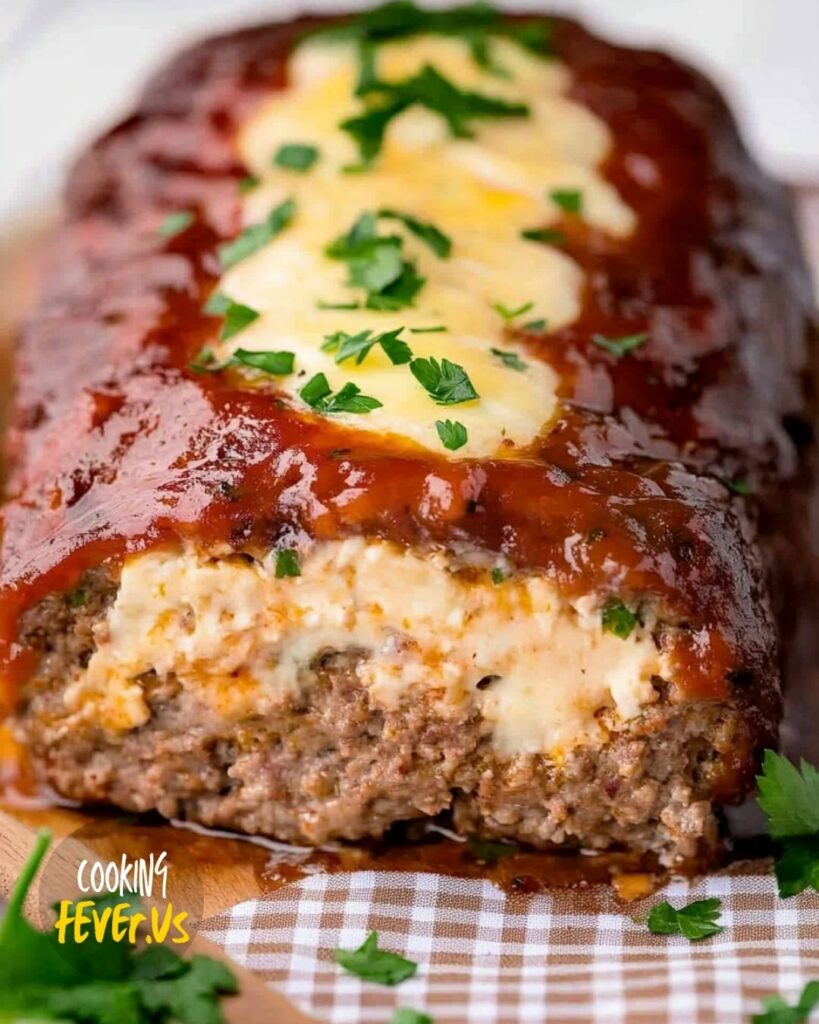 Cheesy Meatloaf With Stuffed Mozzarella