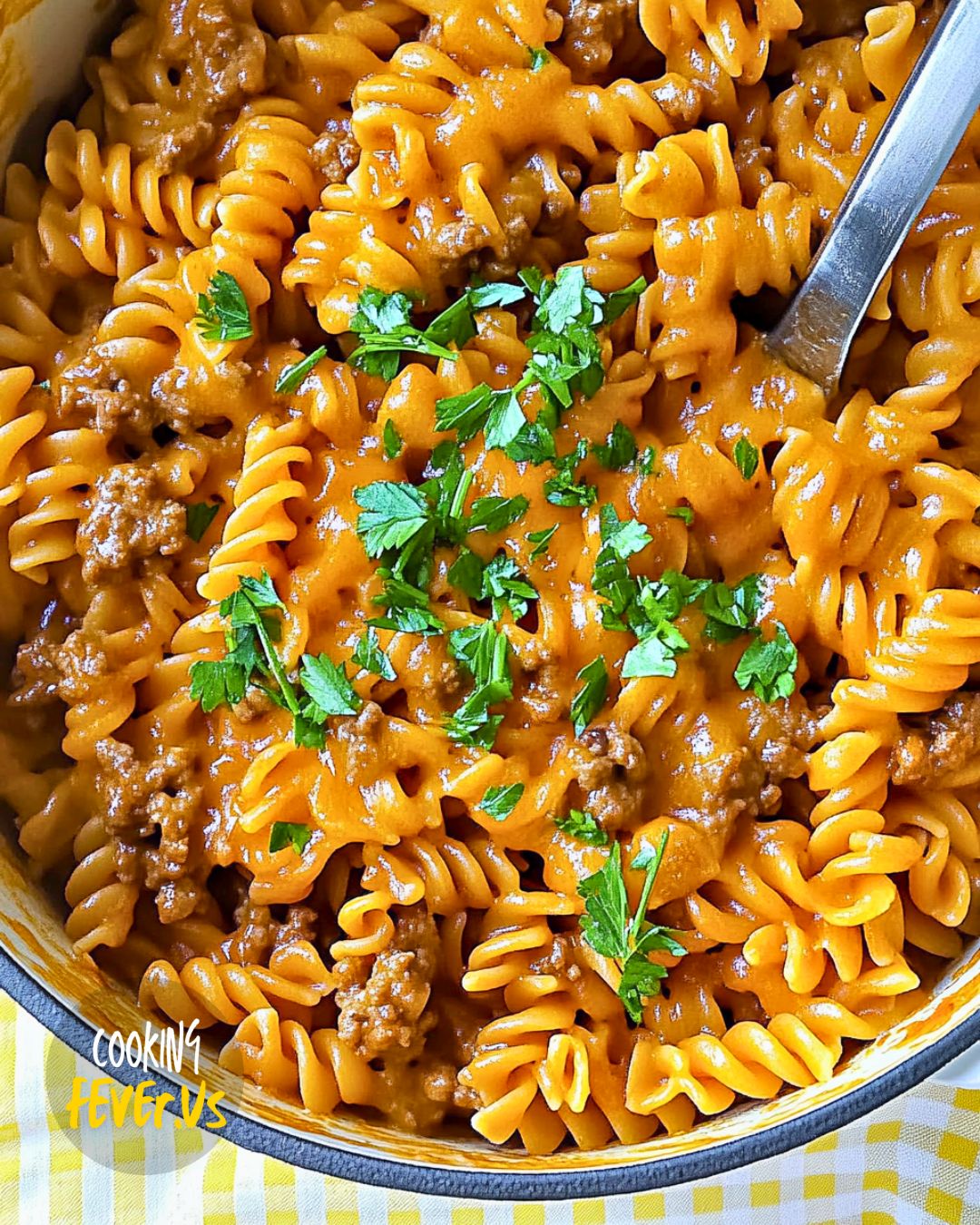 Cheesy Taco Pasta Making