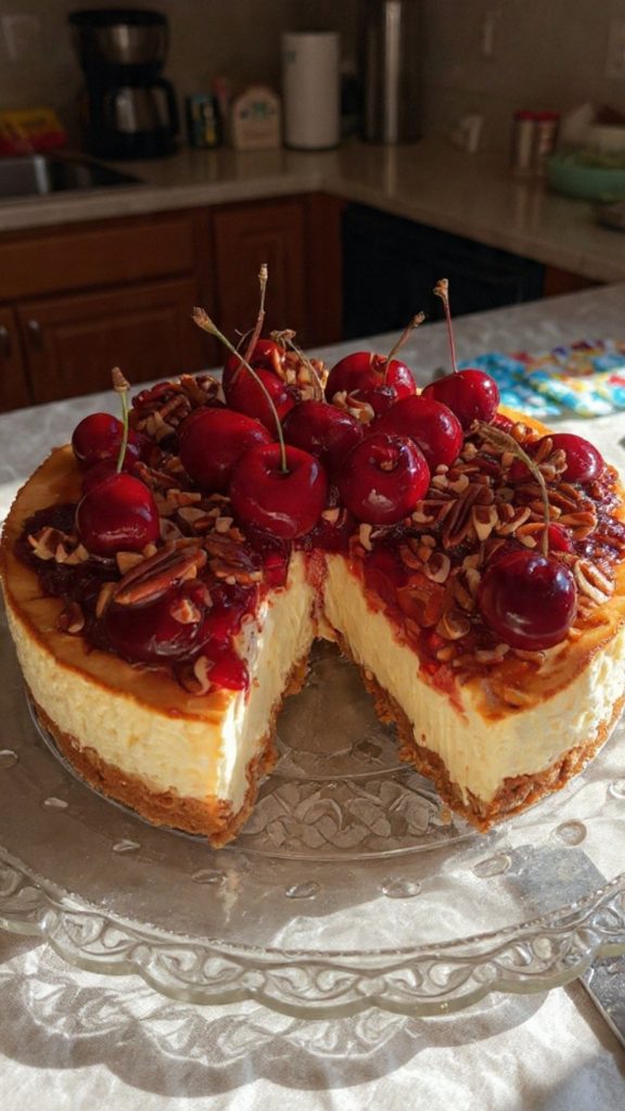 Cherry Pecan Cheesecake