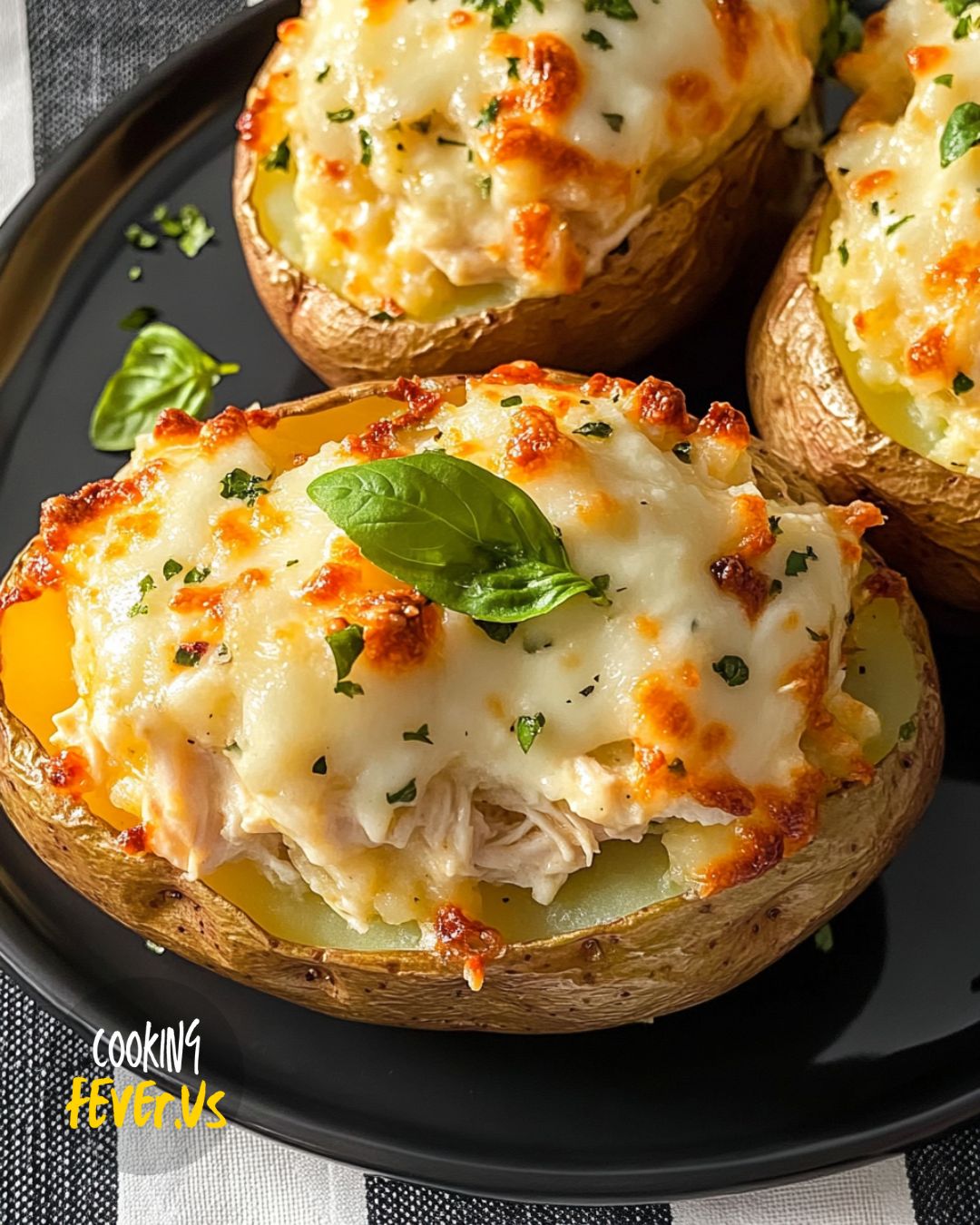 Chicken Alfredo Stuffed Potatoes Recipe