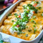 Making Chicken Enchiladas with Sour Cream White Sauce