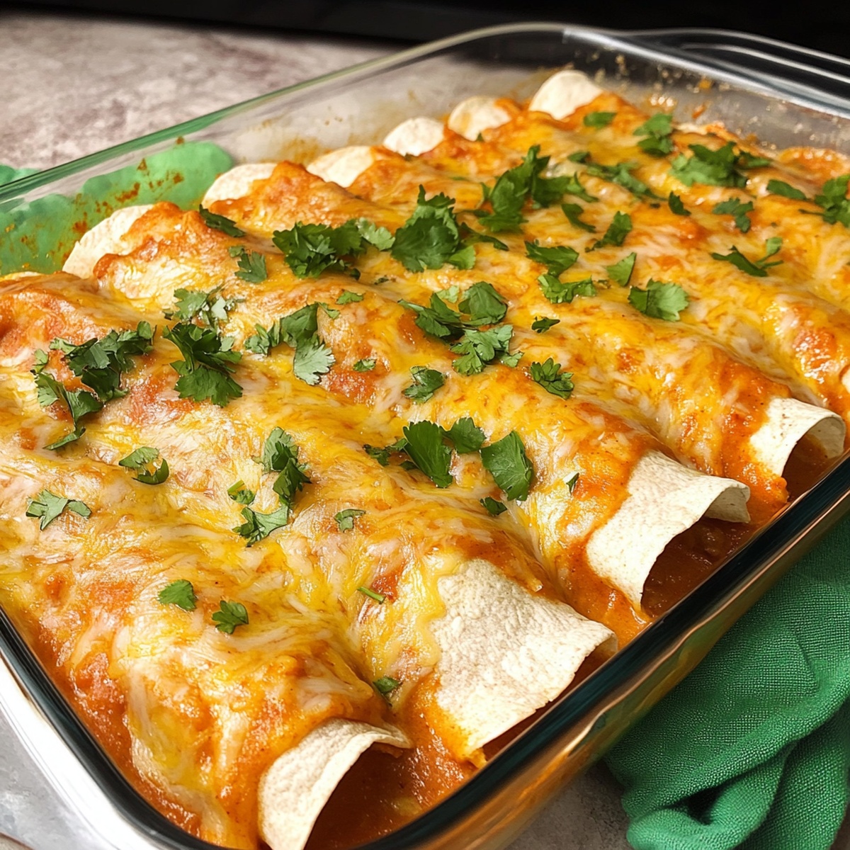 Preparing Chicken Enchiladas